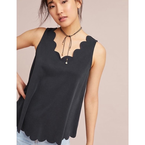 Anthropologie Tops - Anthropologie | Eri+Ali Scalloped Hem Tank